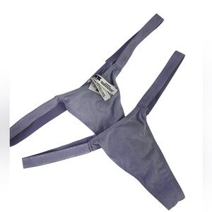 Victoria’s Secret PINK Shimmering Lavender Thong size medium lot of 2